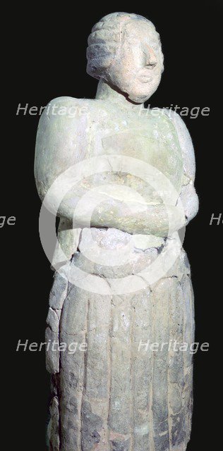 Stone female figure from the Tarxien temples. 31st century BC. Artist: Unknown