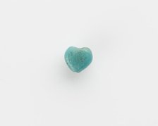 Bead, heart-shaped, New Kingdom, 1550-1197 BCE. Creator: Unknown.