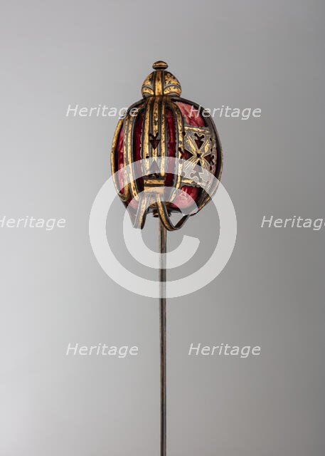 Basket-Hilted Sword, Scottish, 1730-50. Creator: Unknown.