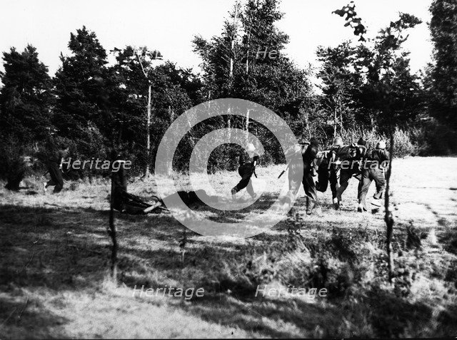 Spanish Civil War 1936-39. Siege of Madrid, Nationalist troops to the assault, one of the fights …