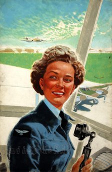 Forces Recruitment WAAF - And help the RAF, 1950. Creators: Central Office of Information, William Little.