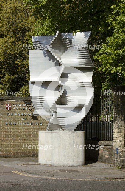'Construction in Aluminium', sculpture by Kenneth Martin, Cambridge, Cambridgeshire, 2015.  Artists: Patricia Payne, Kenneth Martin.