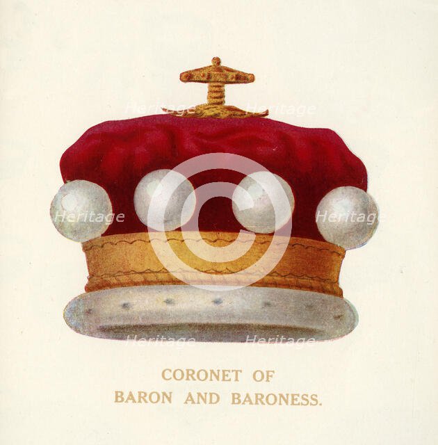 'Coronet of Baron and Baroness', c1911. Creator: Unknown.