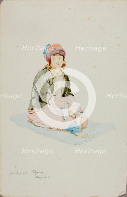 Greek Girl (Pilgrim), 1844. Creator: Miner Kilbourne Kellogg.