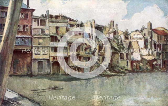 'The Meuse River, Verdun', France, June 1916, (1926).Artist: Francois Flameng