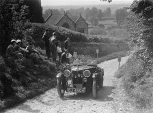 1932 MG J2 Standard taking part in a West Hants Light Car Club Trial, Ibberton Hill, Dorset, 1930s. Artist: Bill Brunell.