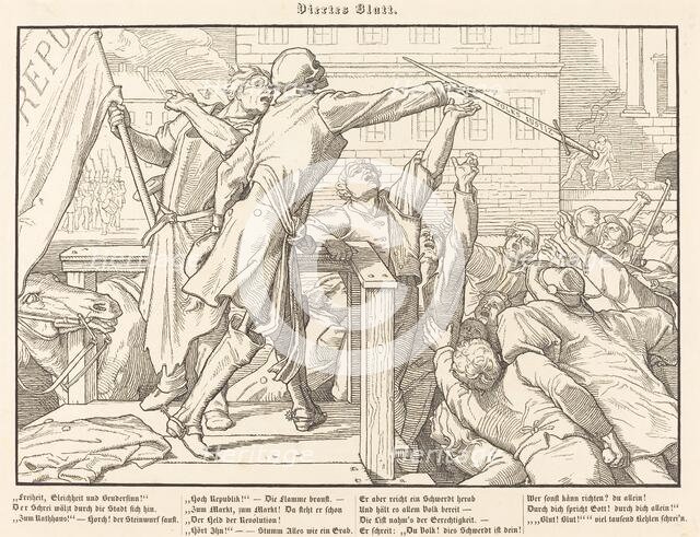 Auch ein Todtentanz IV, 1849. Creator: Alfred Rethel.