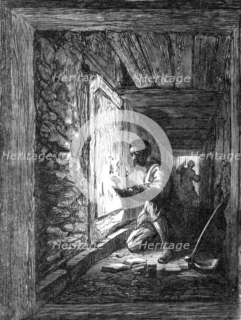 The Explorations at Jerusalem: gallery at the south-east corner of Haram Wall, 1869. Creator: Unknown.