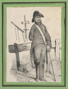 Soldier with a pegleg, mid-19th century. Creator: Victor Adam.