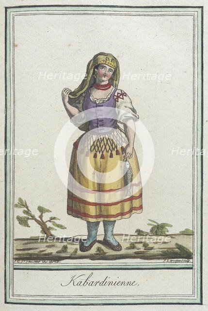 Costumes de Différents Pays, 'Kabardinienne', c1797. Creators: Jacques Grasset de Saint-Sauveur, LF Labrousse.