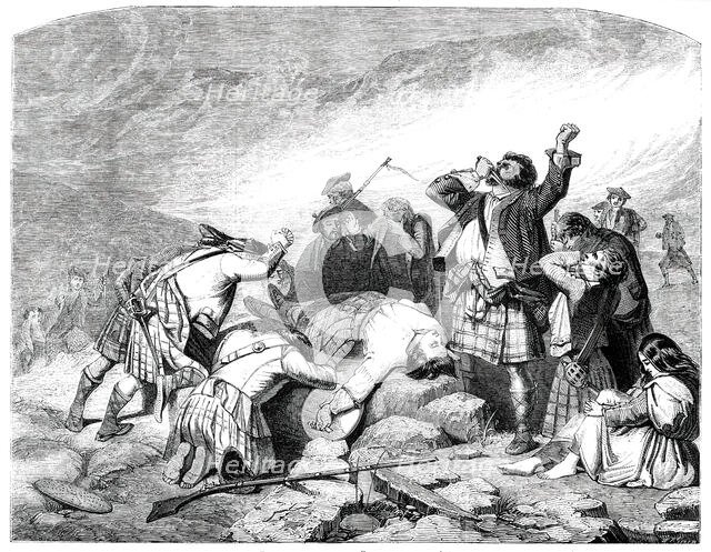 The Highland Coronach - painted by Mr. M'Ian, 1850. Creator: W. T. Green.