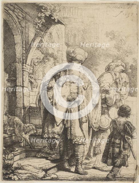 Abraham Casting Out Hagar and Ishmael, 1637. Creator: Rembrandt Harmensz van Rijn.