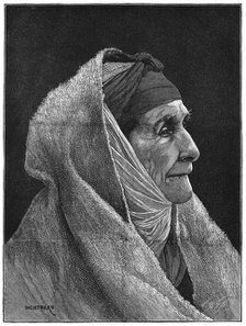 Old Jewish woman of Cairo, Egypt, 1882. Artist: Montbard