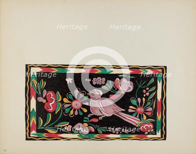 Plate 44: Painted Chest Design: From Portfolio "Spanish Colonial Designs of New Mexico", 1935/1942. Creator: Unknown.