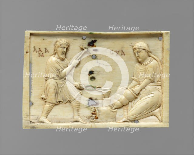 Panels from an Ivory Casket with the Story of Adam and Eve, Byzantine, 10th or 11th century. Creator: Unknown.