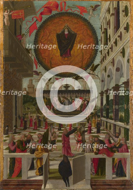 The Dormition and Assumption of the Virgin, 1488. Artist: Gerolamo da Vicenza (active 1488)