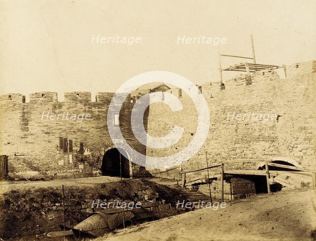 Fortified Walls with Canal, 1860. Creator: Felice Beato.