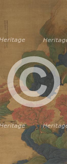 White Clouds and Red Trees, 1788. Creator: Li Jian (Chinese, active second half of the 1700s).