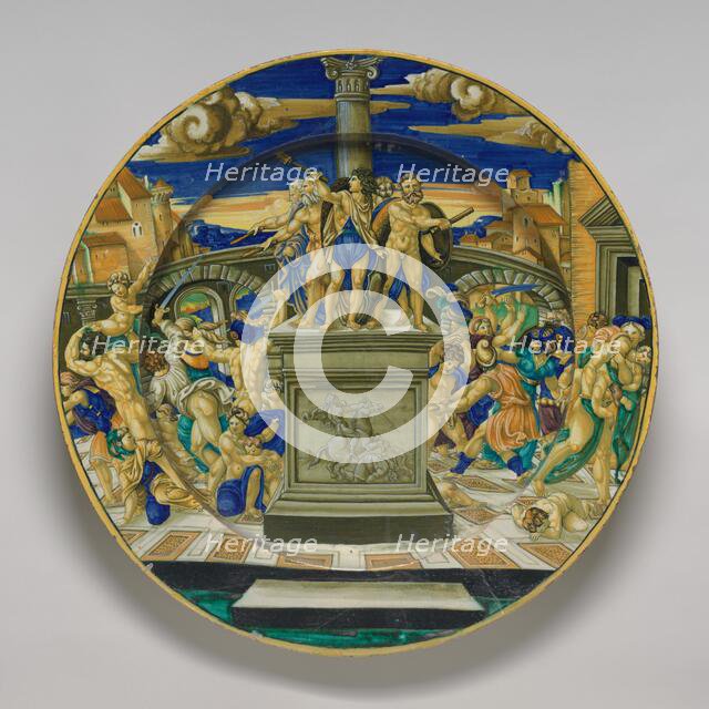 Charger with the Massacre of the Innocents, c. 1527/1530. Creator:  Francesco Xanto Avelli.