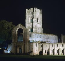 Fountains Abbey, illuminated, 12th century. Artist: Unknown