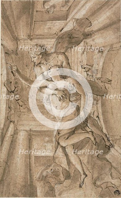 Ceiling Design with Psyche and Mercury, n.d. Creator: Pietro Liberi.