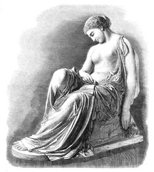 "The Task of Erinna, The Greek Poetess", sculptured by H. S. Leifchild,...Royal Academy, 1864. Creator: Unknown.