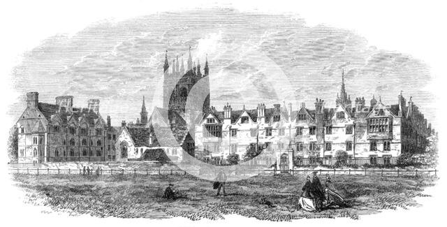 General view of Merton College, Oxford, 1864. Creator: Unknown.