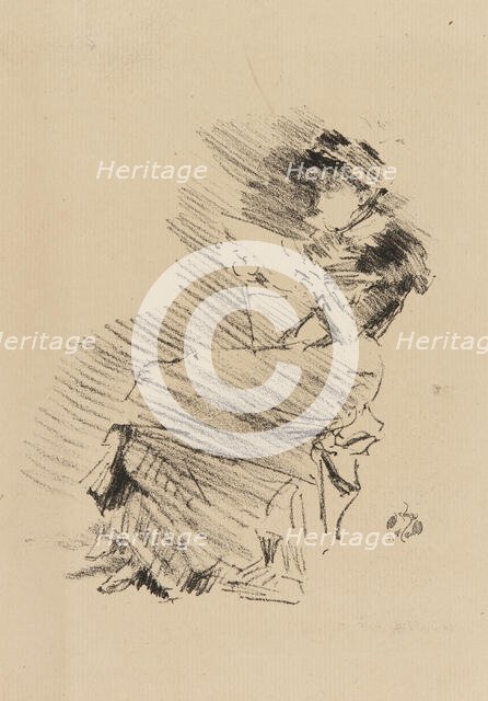 Reading, 1879 and 1887. Creator: James Abbott McNeill Whistler.