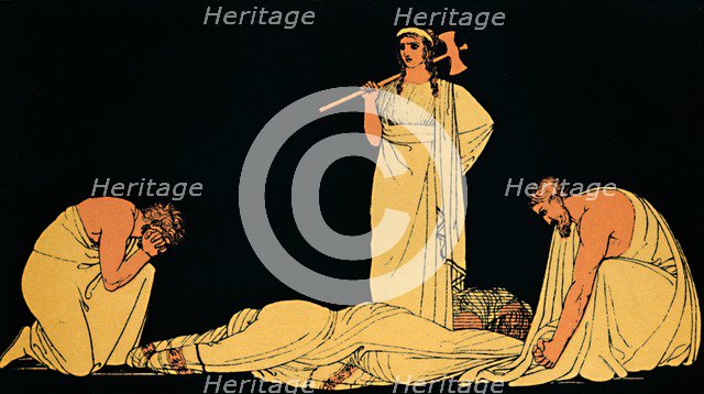 'The Murder of Agamemnon', 1880. Artist: Flaxman.