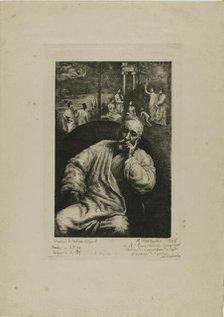 Pierre Puvis de Chavannes, Portrait and Composition, 1895. Creator: Marcellin Desboutin.
