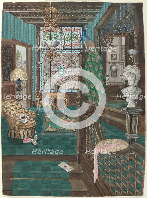 Second Floor Stair Landing and Hall, 1935/1942. Creator: Perkins Harnly.