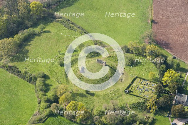 Kilpeck Castle, motte and bailey earthwork and the remains of a keep, Herefordshire, 2016. Creator: Damian Grady.