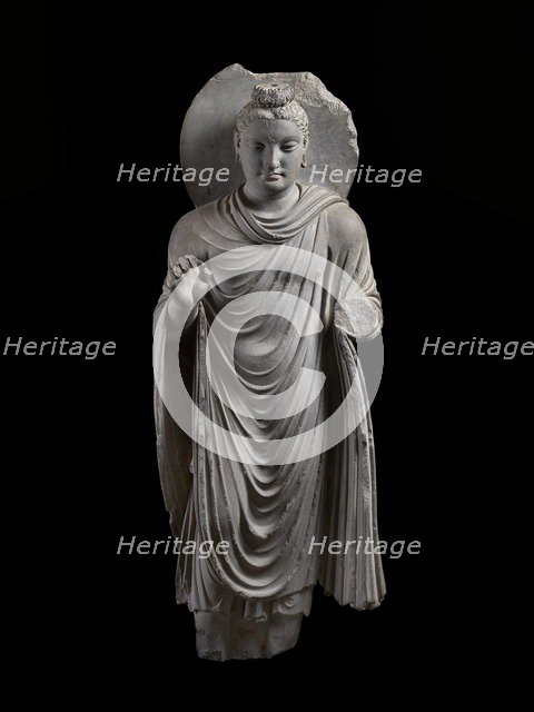 Standing figure of the Buddha Sakyamuni, late 2nd century-early 3rd century. Artist: Unknown.