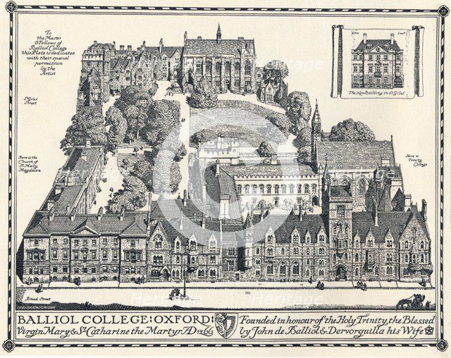 'Balliol College, Oxford', 1905. Artist: Edmund Hort New.