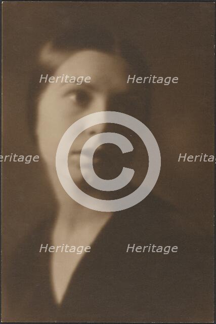 Portrait of a Woman with Tilted Head, 1907-1943. Creator: Louis Fleckenstein.