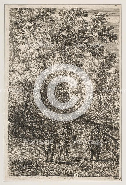 Four Goats (Left Section of The Goats), ca. 1630-33. Creator: Claude Lorrain.