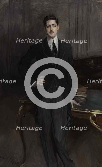 Portrait of Count Sergey Platonovich Zubov (1881-1964), 1913. Creator: Boldini, Giovanni (1842-1931).