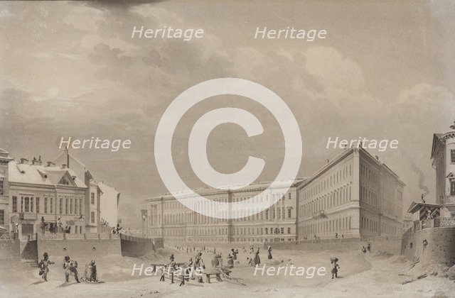 Saint Petersburg. The General Staff building on the Moika River embankment, before 1833.