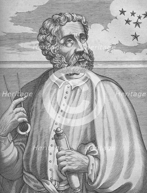 Portrait of Ferdinand Magellan. (From Isaac Bullart’s Academie des sciences et des arts), 1682. Artist: Larmessin, Nicolas de (1640-1725)