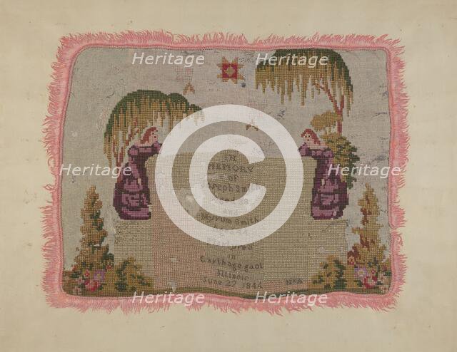 Mourning Embroidery, 1935/1942. Creator: William Parkinson.