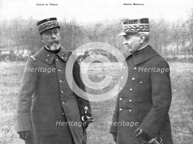 ''Deux Generaux atteints par la meme balle, le 12 mars 1915', 1915. Creator: Unknown.