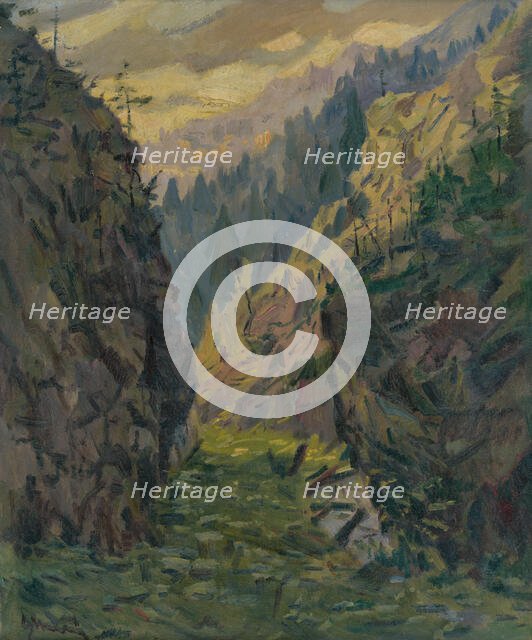 Juránová Valley, around 1939. Creator: Gustav Mally.