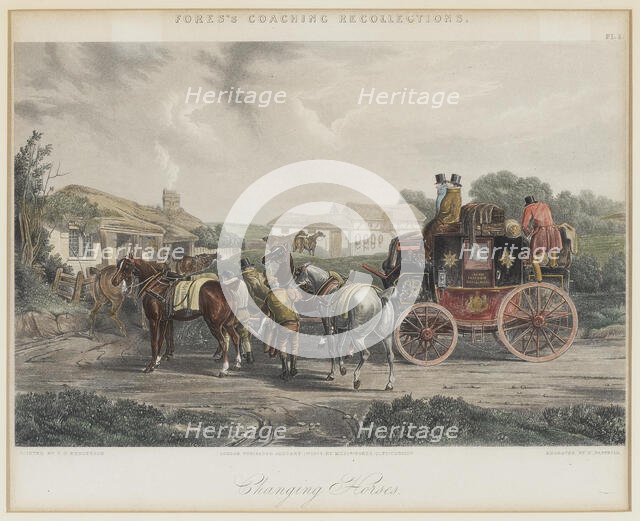 Changing Horses. Creator: Papprill, Henry A. (1816-1903).