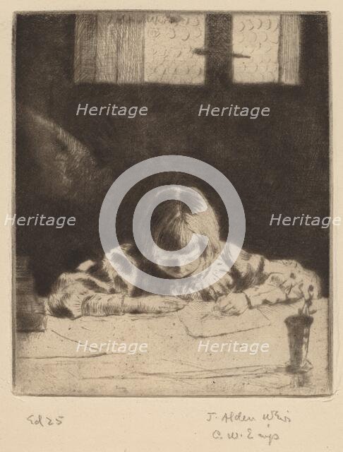 The Little Student, 1890. Creator: Julian Alden Weir.