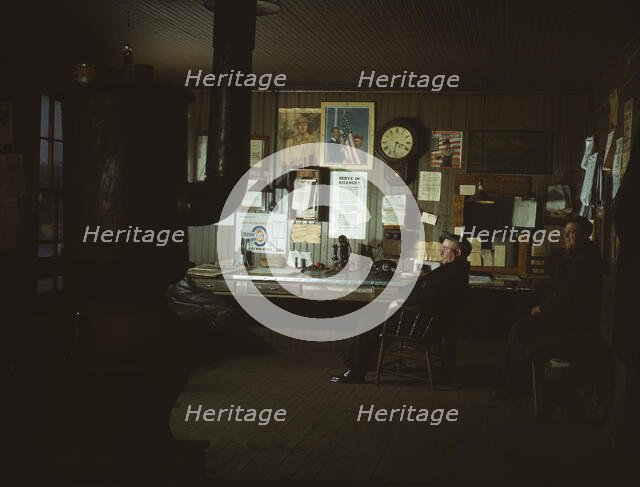 The yardmaster's office at the receiving yard, North Proviso(?), C & NW RR, Chicago, Ill., 1942. Creator: Jack Delano.