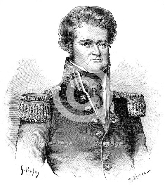 Jules Dumont d'Urville, French explorer and naval officer, 1898. Artist: Gustave Demoulin