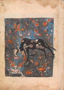 The Ox Shanzabeh Left Behind, Grazing in the Territory of the Lion King..., 18th century. Creator: Unknown.