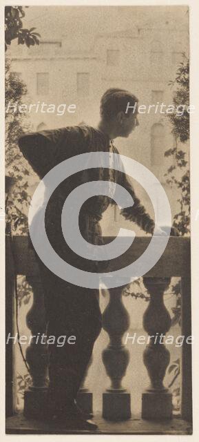 Self-portrait / Adolf de Meyer on the Balcony of Palazzo Balbi-Valier, Venice, Italy, 1900-1904. Creator: Adolph de Meyer.