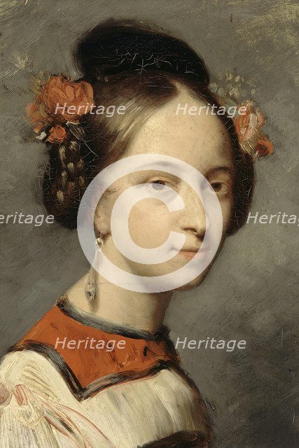 Portrait of the ballerina Marie Taglioni. Artist: Scheffer, Ary (1795-1858)