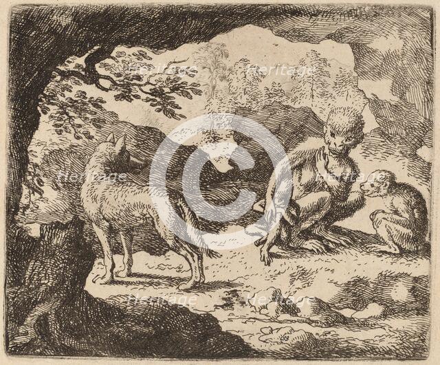 The Wolf and the Monkeys, probably c. 1645/1656. Creator: Allart van Everdingen.